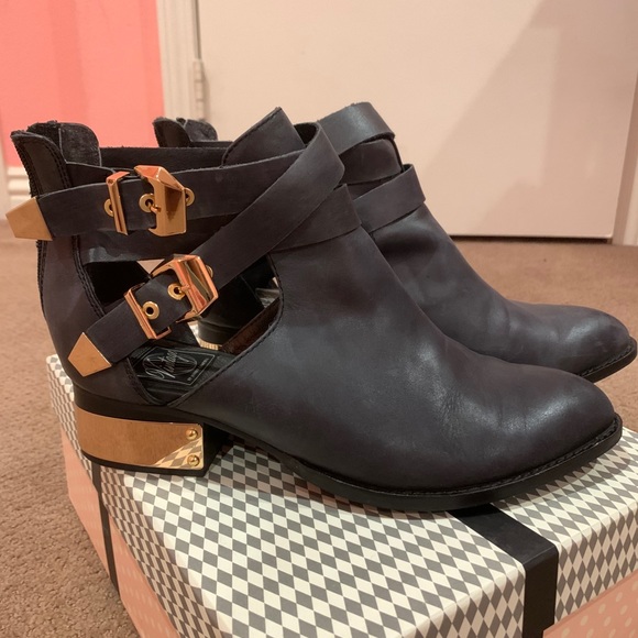 Jeffrey Campbell Everly-PL Washed Gold Booties - Picture 4 of 5